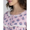 thumbnail image 5 of Moomaya Women's Cotton Maxi Nightdress | Printed A-Line Sleepwear | 3/4 Sleeve Round Neck Lounge Dress, 5 of 8