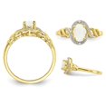 thumbnail image 3 of 1/4 Carat (ctw) Natural Opal Ring in 10K Yellow Gold, 3 of 4