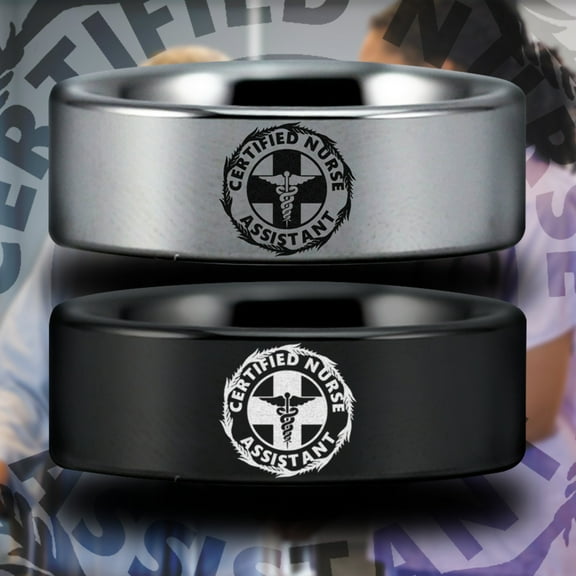 Certified Nurse Assistant CNA Tungsten Carbide Ring