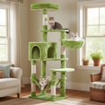 thumbnail image 1 of Árbol para Gatos Hey-brother MPJ050GR Verde con Hamaca para Gatos de Interior, 1 of 7