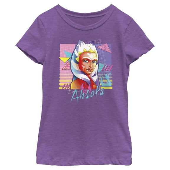 Girl's Star Wars Rebel Ahsoka Graphic Tee Purple Berry X Large