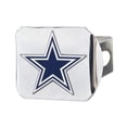 thumbnail image 2 of Fan Mat 22552 Trailer Hitch Cover  Fits 2 Inch Receiver; NFL Dallas Cowboys Color Logo; Chrome Plated; Metal, 2 of 3