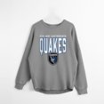 thumbnail image 5 of Women's Gameday Couture  Gray San Jose Earthquakes Oversized Pure Motion Corded Sweatshirt, 5 of 7