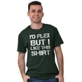 thumbnail image 3 of Flex But Like This Funny Gym Exercise Men's Graphic T Shirt Tees Brisco Brands M, 3 of 6
