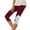 Wine plus size capri pants a1, variant on Cagogo Women Plus Size Capri Pants High Waisted Solid Floral Streetwear Casual Active Fit Capri Leggings Loose Summer Trousers Beach Work Lounge, Gray S