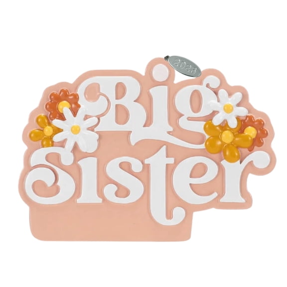 Big Sister Christmas Ornament, New Baby Sister Gifts - Easy to Personalize - Comes in Gift Box