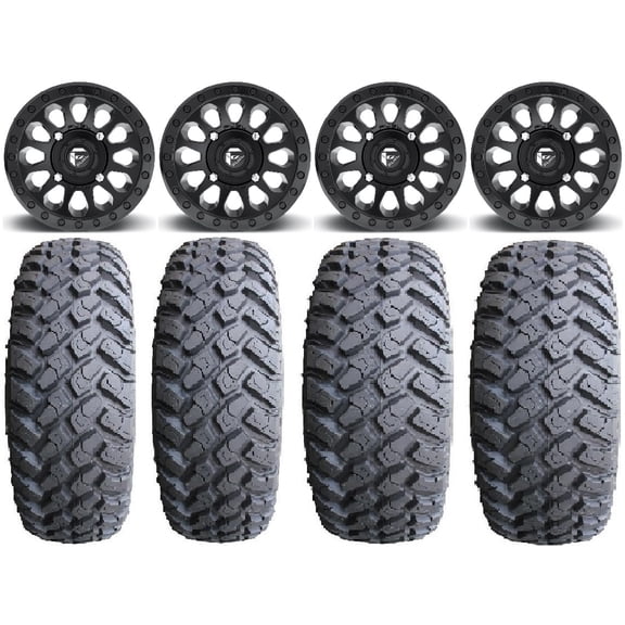 Fuel Vector MB 14" Wheels 27" MotoHammer Tires Can-Am Commander Maverick Renegade Outlander Defender