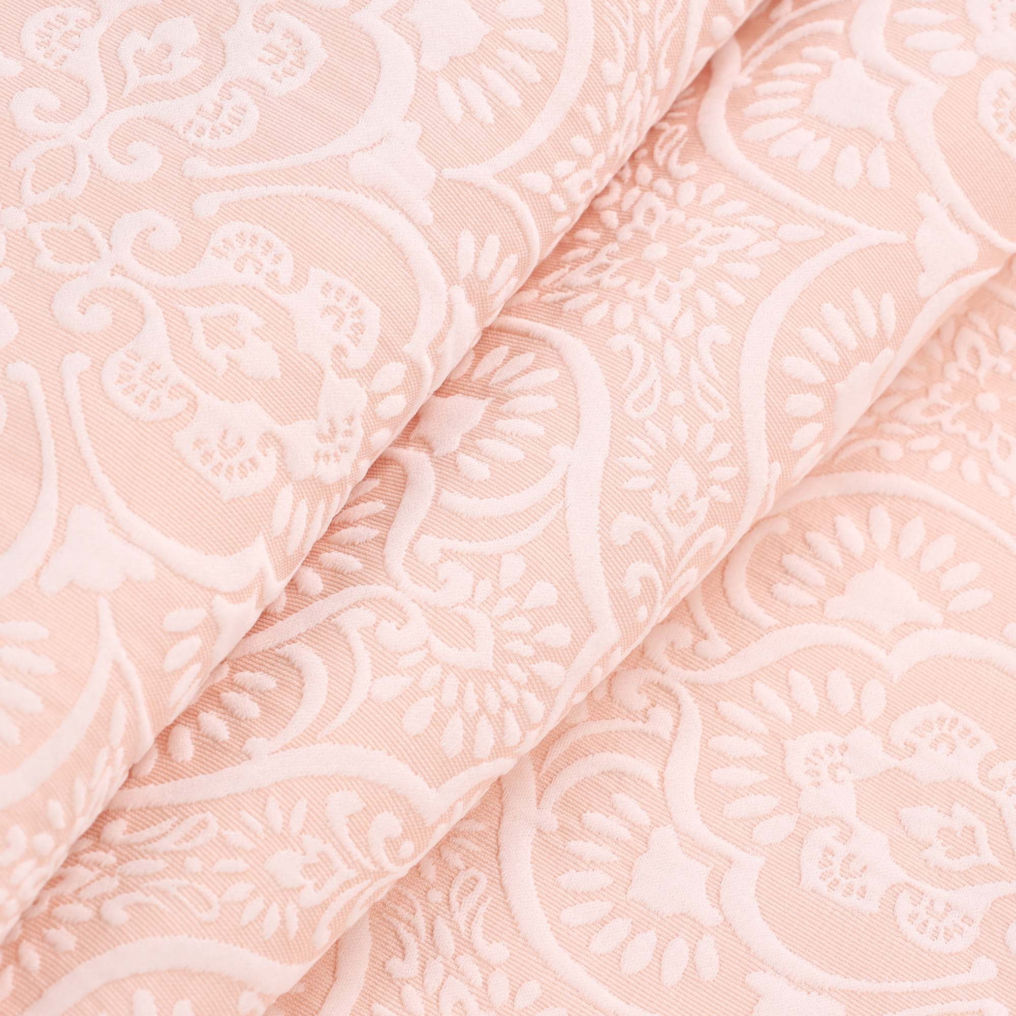 Superior Enzy Floral Matelasse Bedspread and Sham Set, 3-Piece Soft Textured Jacquard Bedspreads, California King, Peach