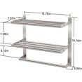 thumbnail image 5 of Towel Shelf for Bathroom Wall Mounted, 3-Tier Hotel Style Towel Rack with Towel Bars, Brushed Nickel Towel Racks for Bathroom Lavatory, 16 Inch, 5 of 6