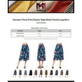 thumbnail image 2 of MixMatchy Women's Summer Floral Print Elastic High Waist Flared Long Skirt, 2 of 6
