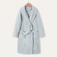 thumbnail image 2 of NOLDARES Boys Girls Towel Robe Soft Terry Cloth Kimono Bathrobes Sleepwear for Kids,Light Blue,15-17 Y, 2 of 7