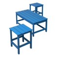 thumbnail image 1 of Paradise 3-Piece Set Outdoor Patio Adirondack Coffee Table and Square Side Table, 1 of 8