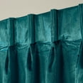 thumbnail image 5 of TOWN & COUNTRY LUXE Velour Solid Heavyweight Indoor Curtains, Light Filtering Opacity, Triple Pinch Pleat Top, Plush Velvet, 2-Pack Set, 27"x84", Teal, 5 of 11