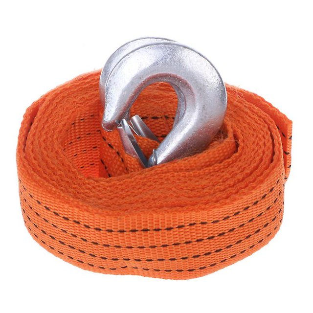 Ganchos de correa de tracción de remolque de 4m de 3 toneladas para coche, ganchos de recuperación de carretera de gran resistencia, naranja Feliz Sencillez
