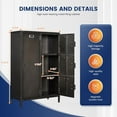 thumbnail image 3 of Yizosh Metal Locker with 4 Lockable Doors, Industrial Steel Storage Lockers for Employees - 55.1" Locker Storage Cabinets for School, Gym, Home, Office, Garage (4 Door), 3 of 18