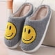 thumbnail image 1 of Women's Kawaii Smile Face Design Slippers, Warm Slip On Plush Lined Shoes, Women's Indoor Home Slippers, 1 of 5