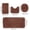 Brown, variant on Bathroom Rugs Plush Thick Bath Mats Set of 3,Toilet Mats Universal Soft Comfortable Water Absorption Non-slip Thick Machine Washable,Carpet Microfiber Absorbent Bath Rug