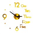 thumbnail image 2 of Fridja DIY Wall Clock 3D Mirror Surface Sticker Home Office Decor Clock, 2 of 5