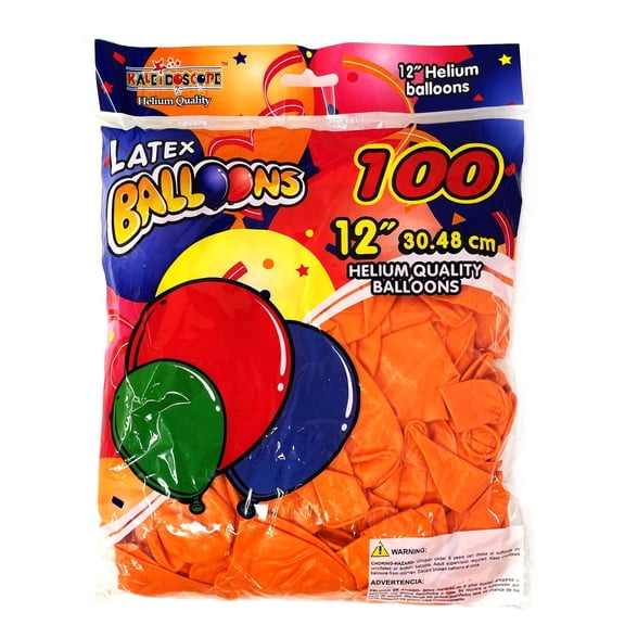 100 Orange 12" Helium Quality Latex Balloons - 1 Pack of 100