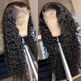 thumbnail image 2 of HAOFAN 13x6 Lace Front Wigs Human Hair Pre Plucked 180% Density Brazilian Deep Wave Lace Frontal Wig with Baby Hair 9A Natural Black Human Hair Wigs for Black Women(18 in Deep Wigs), 2 of 8