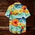 thumbnail image 5 of Kakii Hawaiian Shirt for Men Short Sleeves Tropical Printed Casual Button Down Summer Beach Floral Shirts, 5 of 9