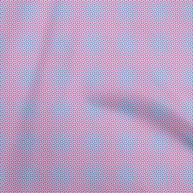 oneOone Tissu Popeline de Coton Fuchsia Rose à Pois pour Robe Tissu Imprimé au Mètre 56 Pouces de Large