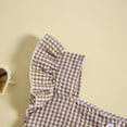thumbnail image 4 of Hienoo Newborn Girls Clothes Outfits Sleeveless Plaid Vest Ruffles Shorts 2 Piece Set, 4 of 5