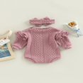 thumbnail image 3 of Barboteuse pour Bébé Manches Longues Justaucorps Tricoté Automne Hiver Hauts Chauds, 3 of 6