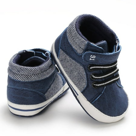 

Calsunbaby Toddler Baby Boys Girls Sneakers Patchwork Walkers Sports Shoes Infant Casual Soft Sole Trainers Blue 13cm