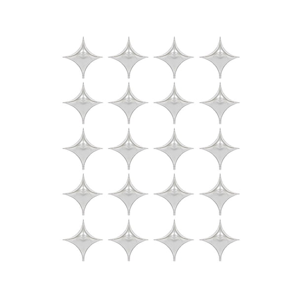 20 piezas 10 pulgadas globo de papel de aluminio pequeño globo Shuriken suministros para fiestas globos decorativos (plata)
