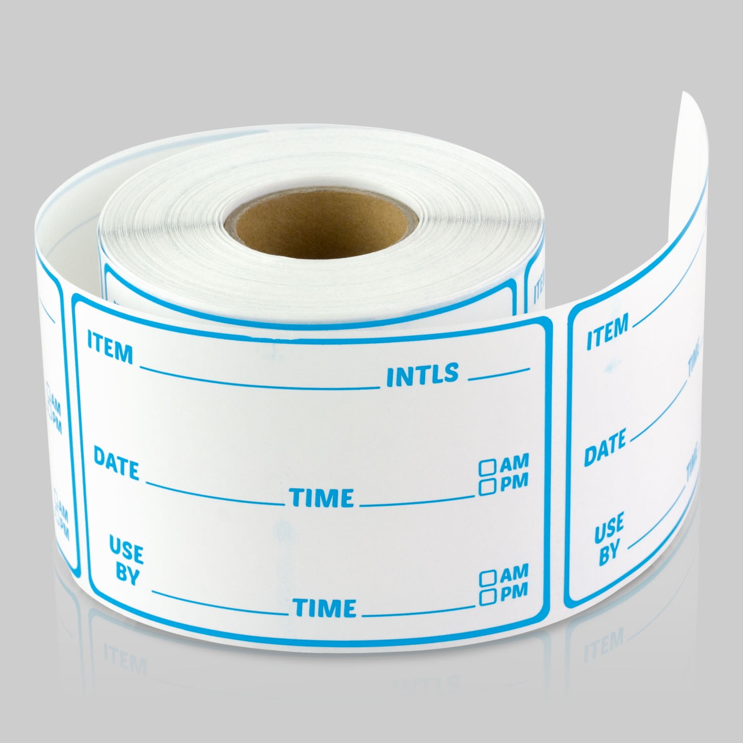 Restaurant Inventory Stickers (3 x 2 inch, 300 Labels per Roll, 5 Rolls, Blue) for Food Rotation, Kitchens or Food Trucks