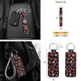 thumbnail image 7 of Yuyamidu Ladybug Car Seat Cover Split Covers Set Daisy Car Steering Wheel Cover Seat Belt Pads Sunshade Gear Shift Cover Hand Brake Cover Rearview Mirror Cover Cup Holder Wrist Key Chain 16 PCS, 7 of 7