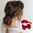 thumbnail image 2 of Unique Bargains 1 Pc Christmas  Hair Scrunchies Bow Tie Hair Rope for Christmas Red White, 2 of 6