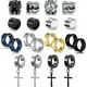 thumbnail image 1 of 10 pares de aretes magnéticos para hombre, aretes magnéticos de acero inoxidable, aretes de aro con forma de cruz sin perforar, aretes unisex con clip y circonita cúbica., 1 of 5