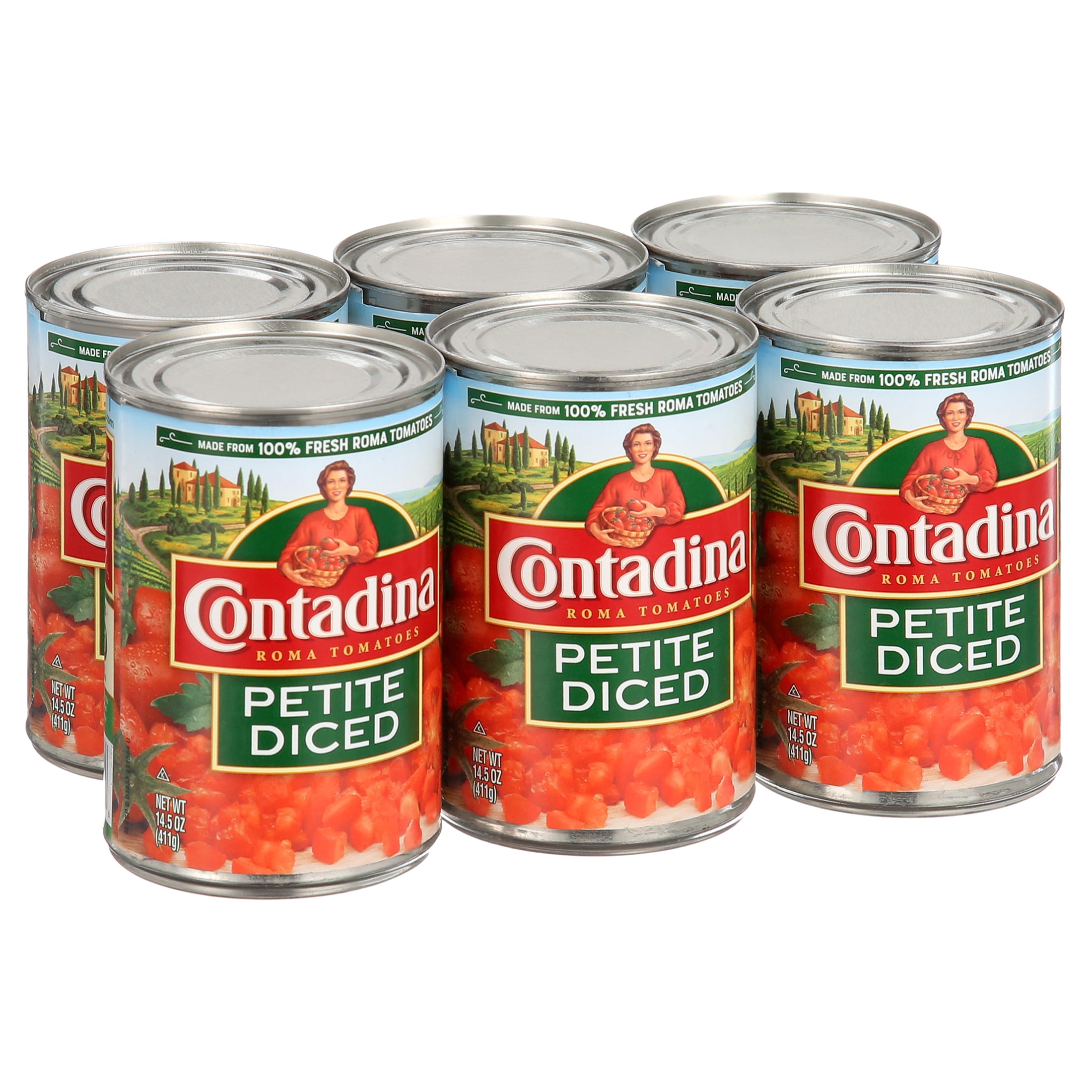 (6 Pack) Contadina Petite Diced Tomatoes, 15 oz cans