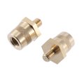 thumbnail image 1 of Unique Bargains 1 Pair M8 Auto Battery Terminal Connector Brass Tone Post Adapter Taper Stud Extender Screws Nuts, 1 of 6