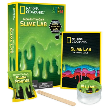 National Geographic Glow-in-the-Dark Slime Kit, Educational STEM Toy