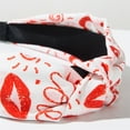 thumbnail image 5 of Minjewel Valentine's Day Heart Printed Fabric Knot Headband for Women, Sweet & Versatile Party Hair Accessory, Daily Wear for Holidays & Celebrations,A, 5 of 5