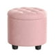 thumbnail image 1 of Otomana SONGMICS redonda de terciopelo para almacenamiento, 45 x 45 x 44 cm, color rosa, 1 of 6