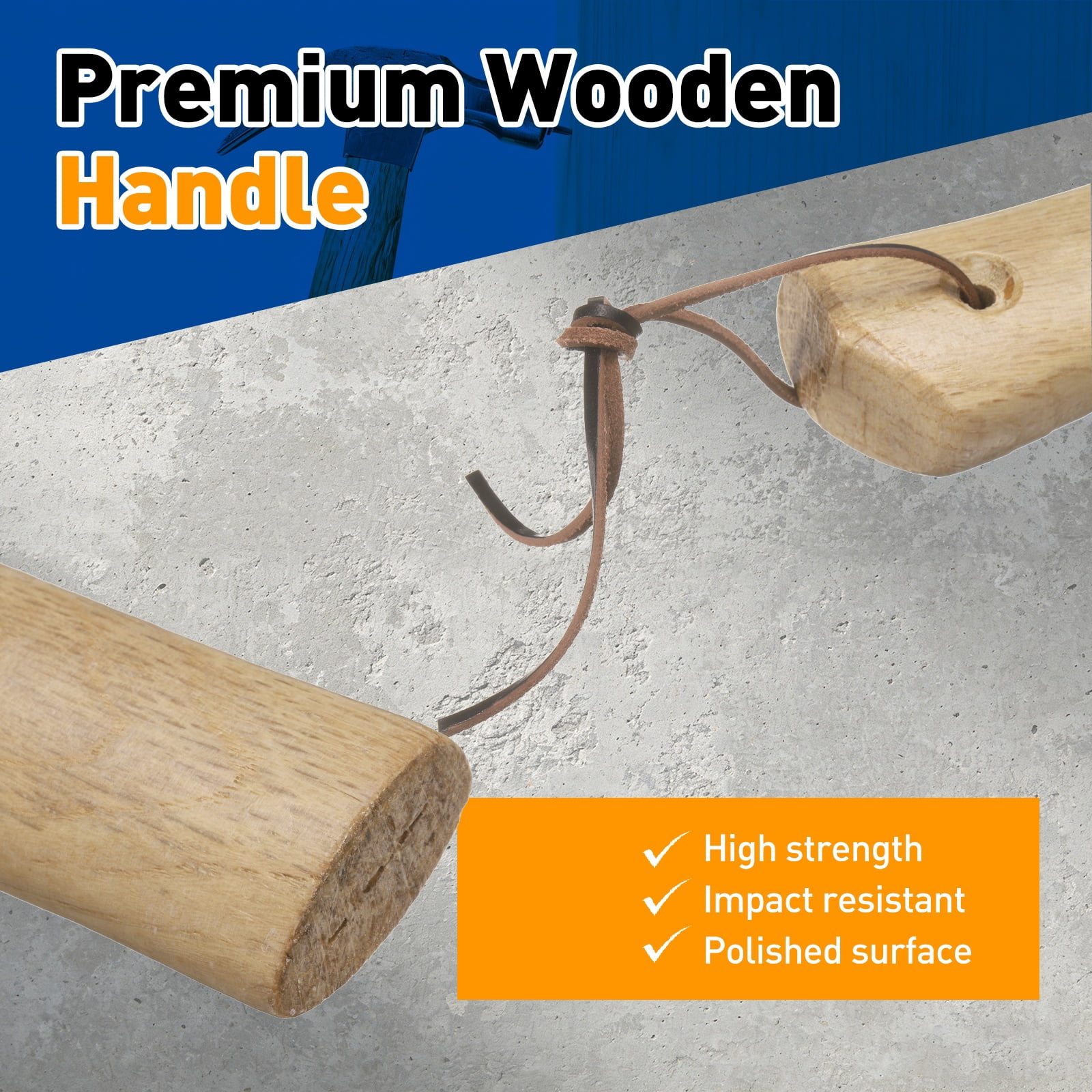 Uxcell Wood Axe Handle Replacement 12.6" Universal Hickory Hatchet Handle with Round Wedge for Camping Gardening Axe