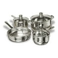 thumbnail image 1 of Gibson 7 Piece Carbon Steel Nonstick Pots and Pans Cookware Set, Stainless Steel, 1 of 4