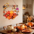 thumbnail image 6 of Fall Front Door Floral Swag, Artificial Thanksgiving Maple Leaves Door Hanging with Daisy Pumpkin, Autumn Harvest Twigs Swag Wreath for Farmhouse Mantel Wall Indoor Outdoor Home Decor, 6 of 6