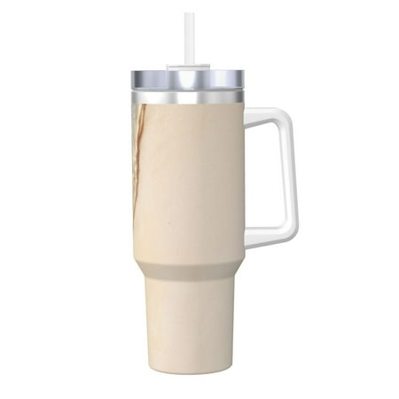 

Zeuib Starfish On The Sand Beach Printed Insulated Stainless Steel Hot/Cold Coffee Cup 40oz Ice Bully With Handle Tumbler with Straw and Handle Insulated Water Bottle Travel Mug Cup