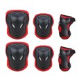 thumbnail image 1 of Equipo de protección Sunnimix 6Pcs Codo Muñequera Rodilleras Skate Ciclismo Rojo XS, 1 of 5
