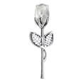 thumbnail image 1 of Rosa de cristal, regalo romántico para San Valentín, día de la madre, graduación. Blanco plateado, 1 of 9