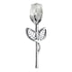 thumbnail image 1 of Rosa de cristal, regalo romántico para San Valentín, día de la madre, graduación. Blanco plateado, 1 of 9