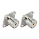thumbnail image 2 of Conector Coaxial, 2 Conectores de Cable Coaxial UHF HURBRA SO239 DE 4 ORIFICOS Para Panel de Chasis, Conector Adaptador Coaxial RF., 2 of 7