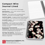 BrownTrout, Black Foral Compact Journal