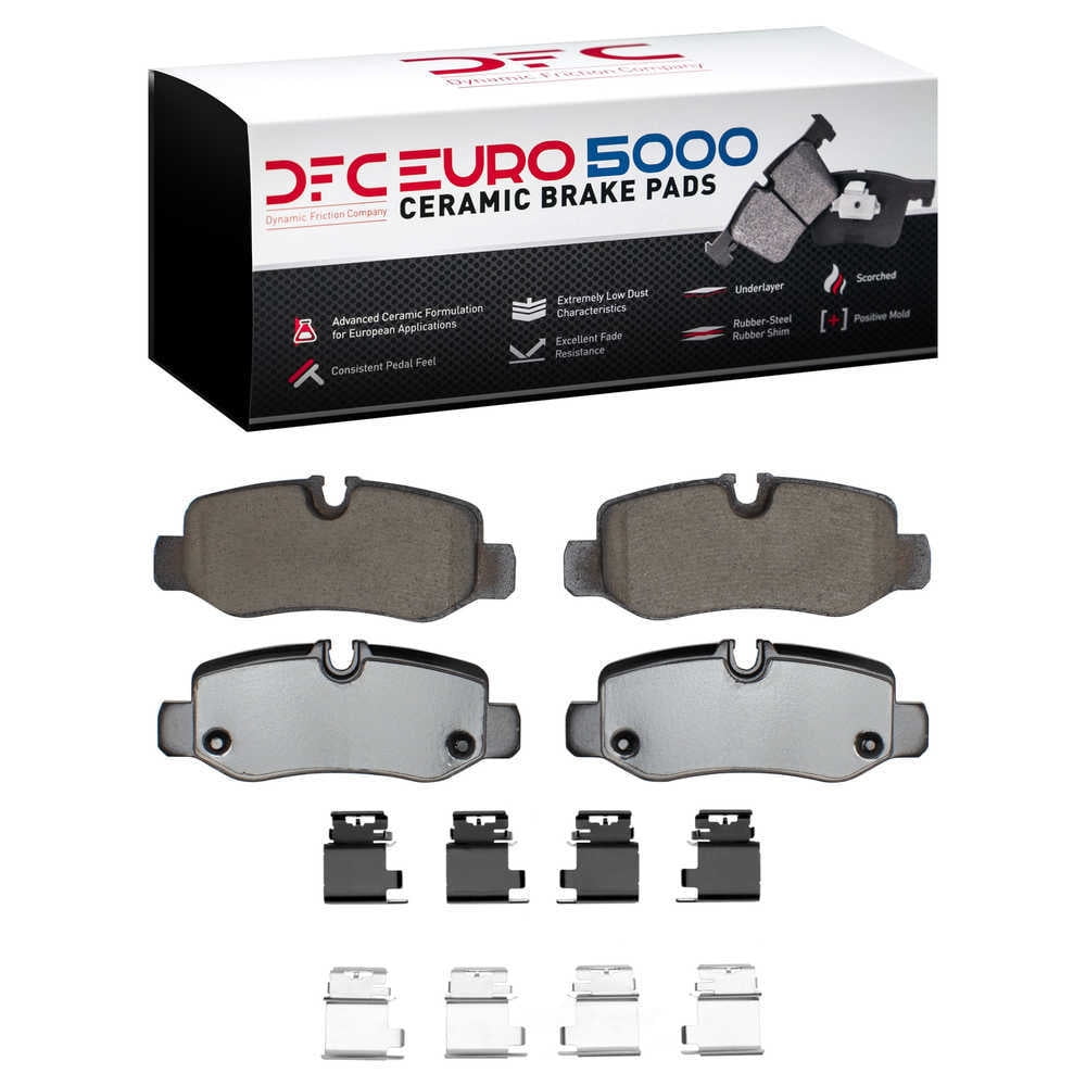 Dynamic Friction Company 1600-1893-01 DFC EURO 5000 Ceramic Brake Pads and Hardware Kit