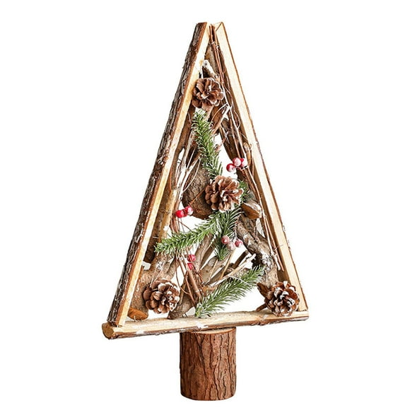 Rbaofujie Personalized Christmas Ornaments Christmas Ornaments Wooden Christmas Tree Ornaments Desktop Christmas Decoration Window Layout Scene Props Vintage Christmas Decor